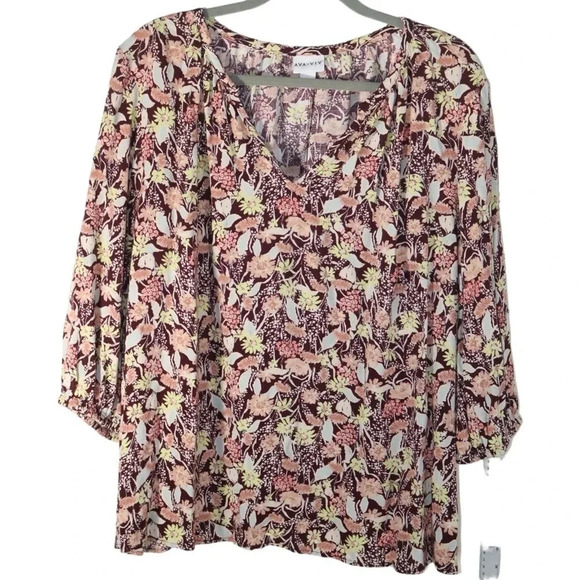 AVA VIV woman’s top. Fall colors size 2X - Picture 2 of 7